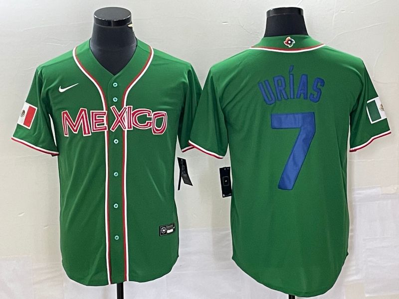 Men 2023 World Cub Mexico #7 Urias Green blue Nike MLB Jersey3->more jerseys->MLB Jersey